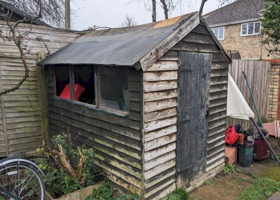 Old building removal in progress