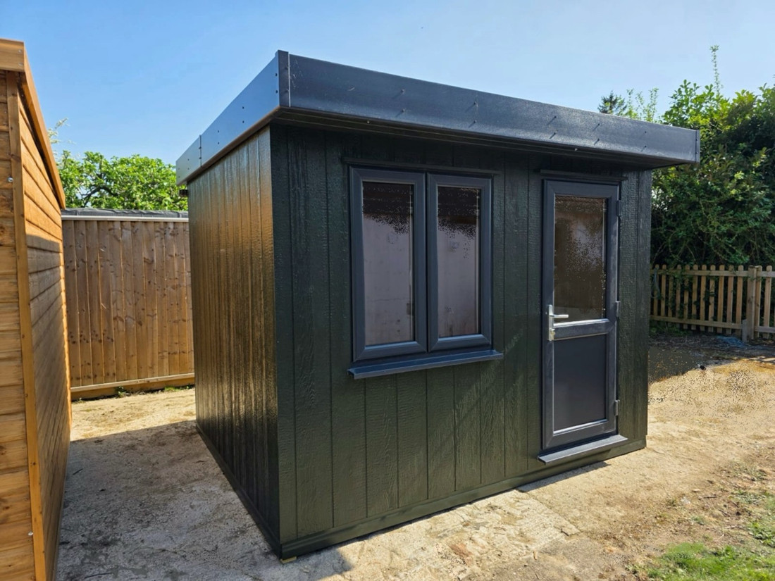 Cambridge Office Plus 10ft x 8ft (3.0m x 2.4m) in dark green