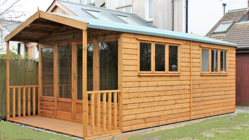 3ft veranda & slatted timber floor